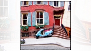 Aqua Vespa  &  Brownstone /  NYC