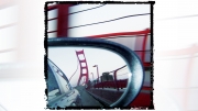 Golden Gate Bridge In the Rear View Mirror /  San Francisto, CA